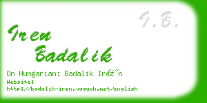 iren badalik business card